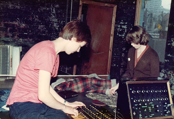 Peter Bargh with Wasp Synth and home made sequencer Peter Bargh with Wasp Synth and home made sequencer