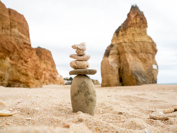 On a beach in the Algarve, Portugal